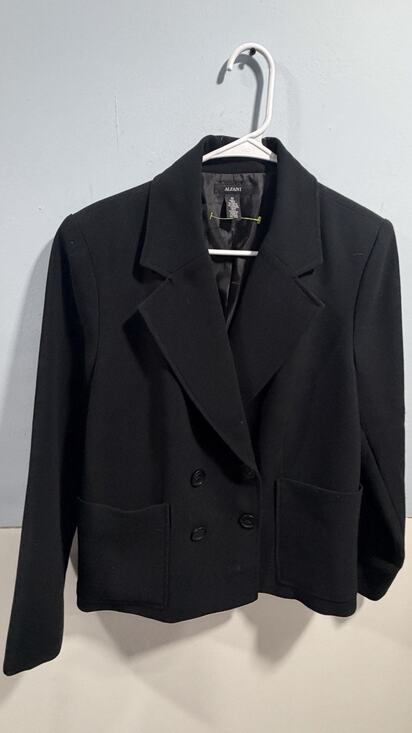 Alfani Jackets & Blazers - Alfani Jacket Womens 10 Black Double Breasted Mid Blazer Corpcore